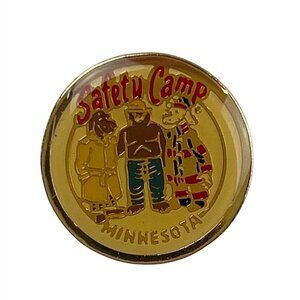 Vintage Minnesota Safety Camp Collectible Enamel Lapel Pin Badge